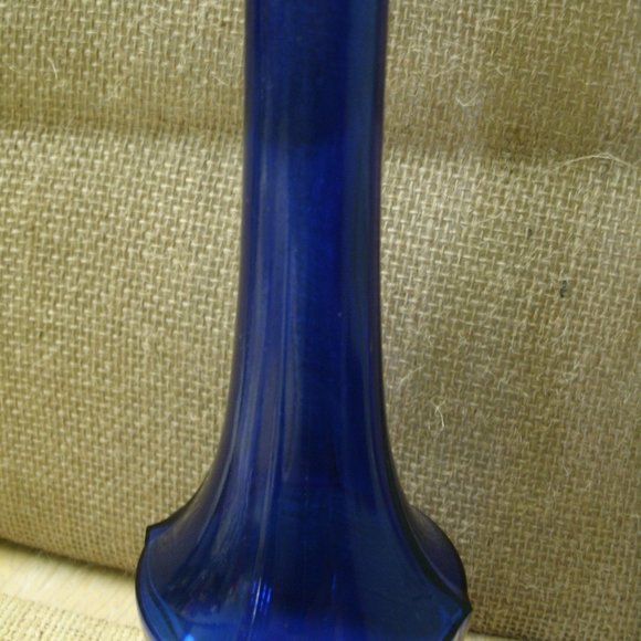 Hazel Atlas Vintage Cobalt Blue Glass Vase - Picture 13 of 16